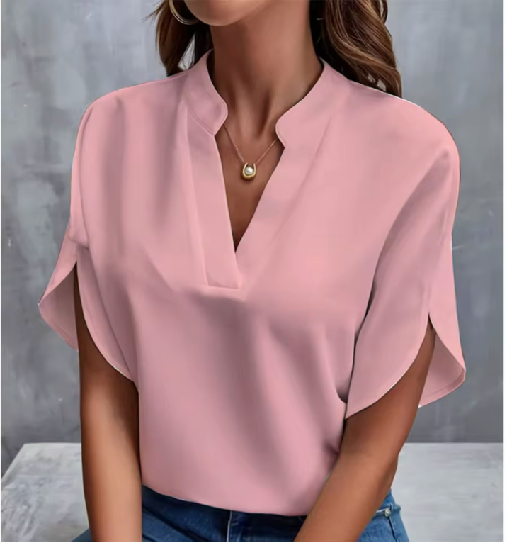 Blusa informal con cuello V Abelor