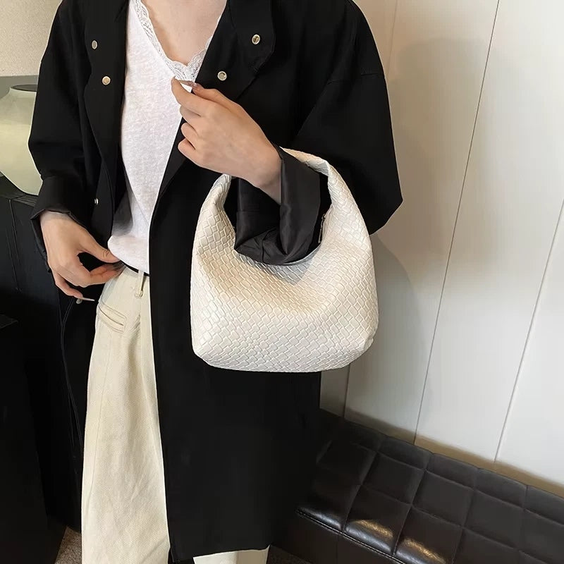 Bolso de Hombro de piel sintética con relieve Abelor