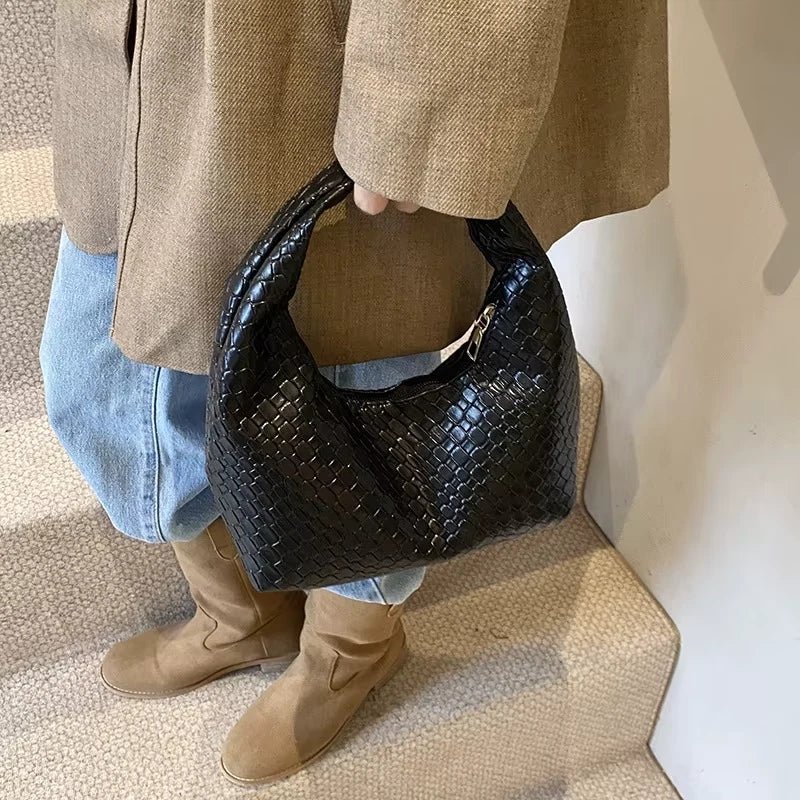 Bolso de Hombro de piel sintética con relieve Abelor