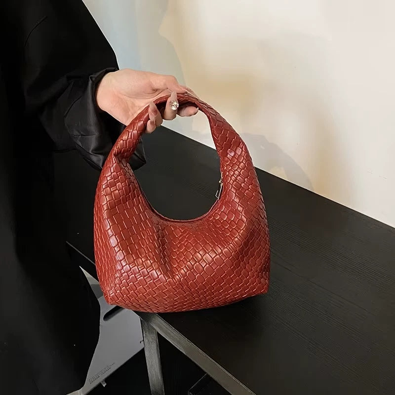 Bolso de Hombro de piel sintética con relieve Abelor