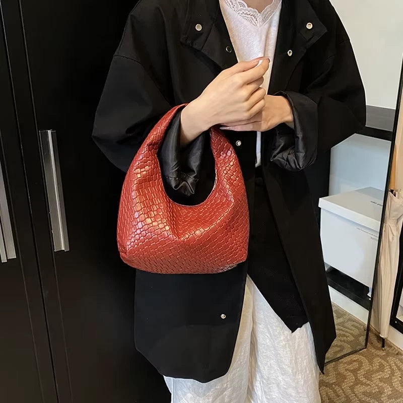 Bolso de Hombro de piel sintética con relieve Abelor